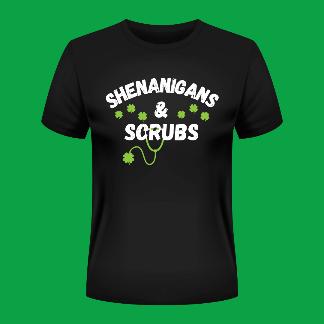"Shenanigans & Scrubs" Unisex St. Patrick's Day T-Shirt