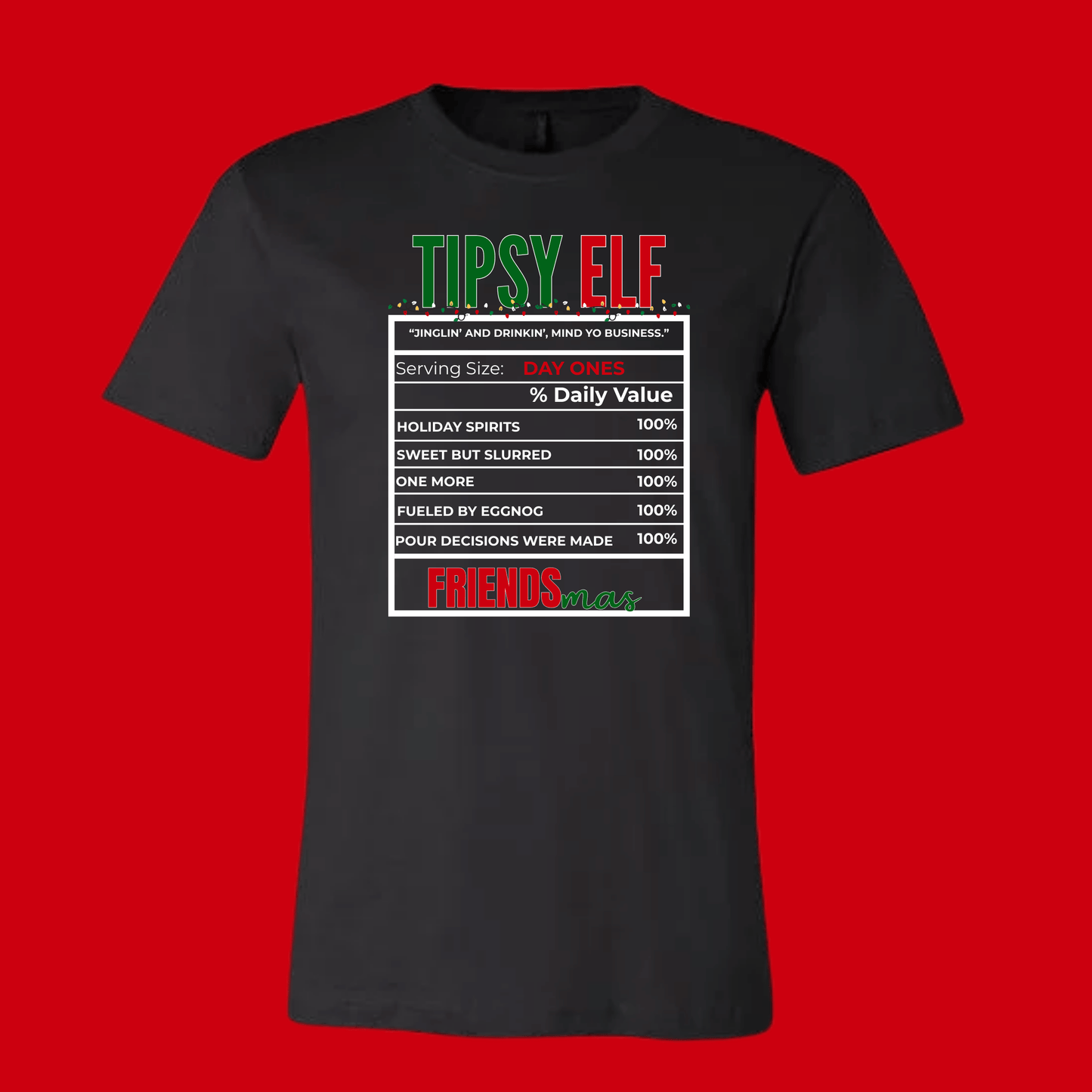 FRIENDSMAS EDITION: Black Tee & Sweatshirt Collection