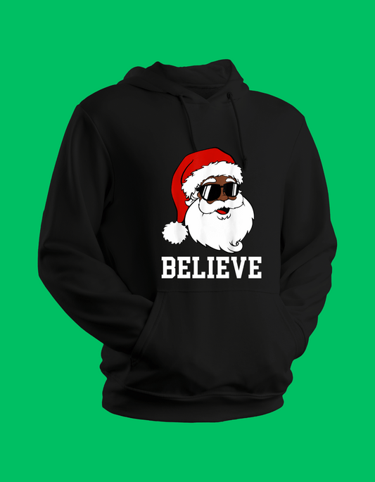 Black Santa Believe Hoodie