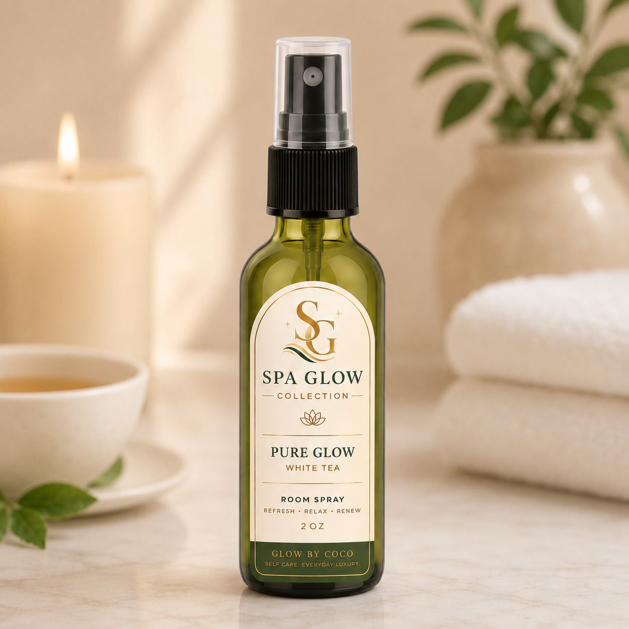 Pure Glow - 2 oz Room Spray (White Tea)