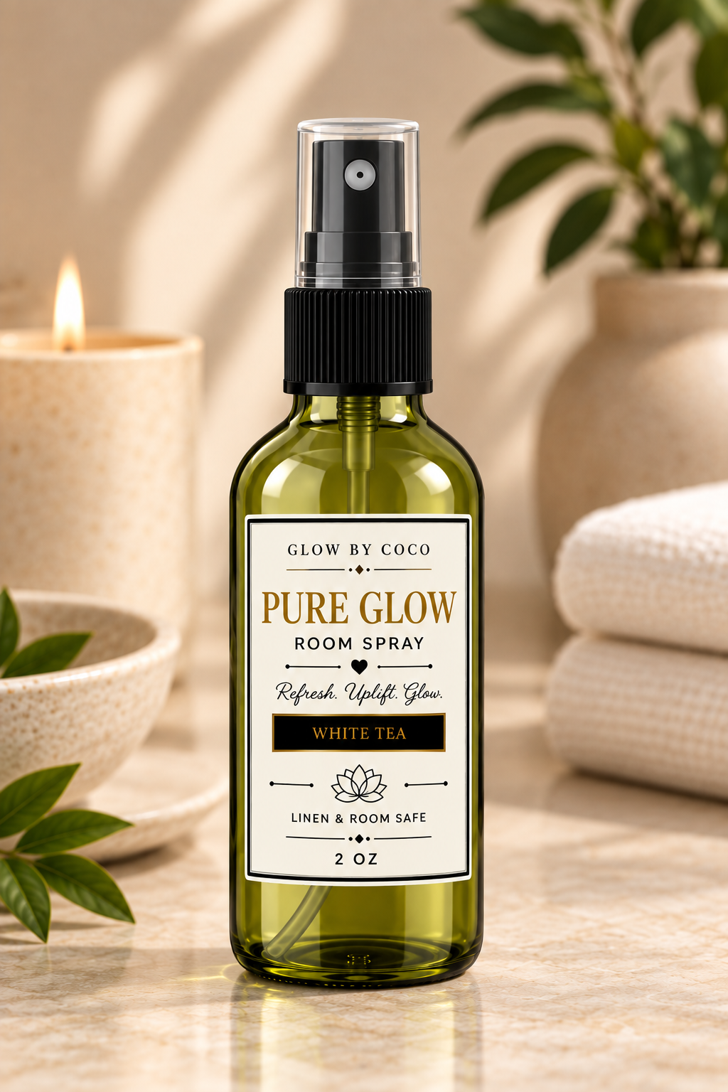 Pure Glow - 2 oz Room Spray (White Tea)