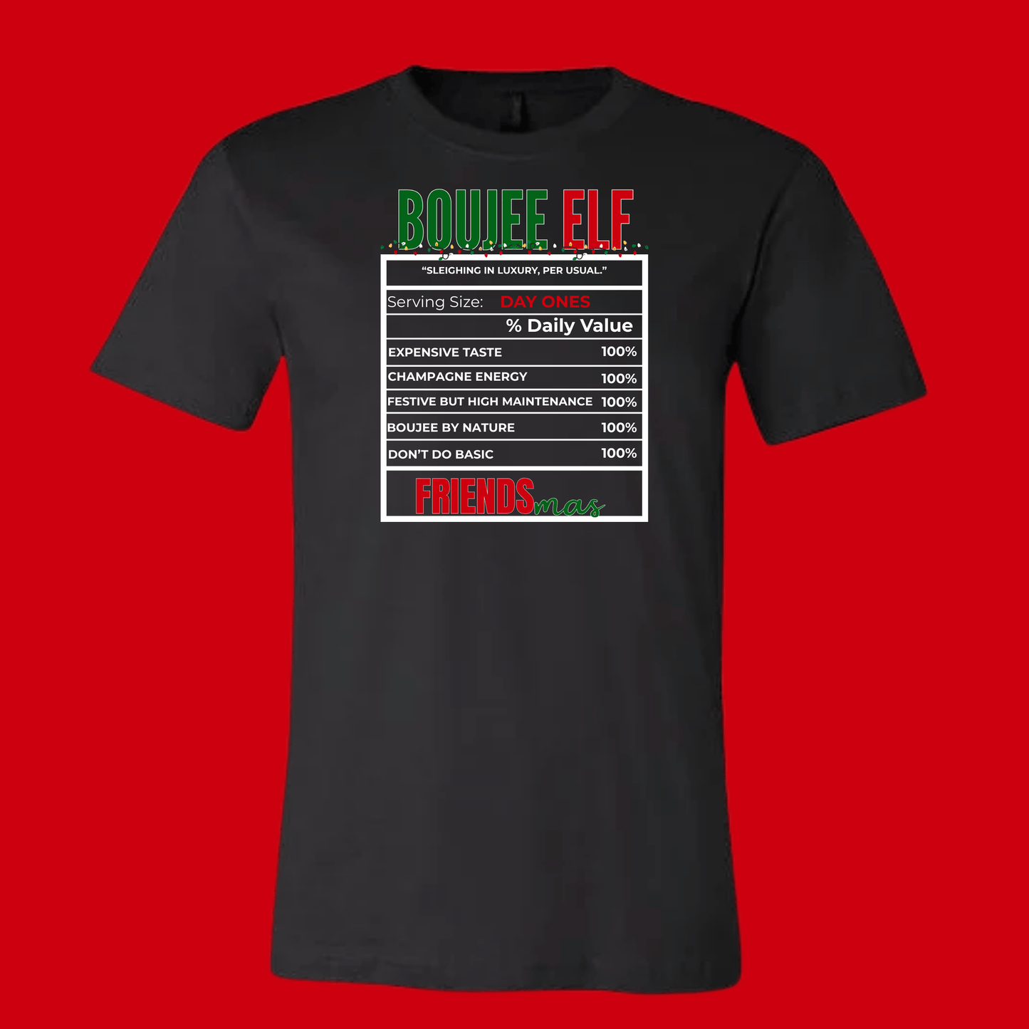 FRIENDSMAS EDITION: Black Tee & Sweatshirt Collection