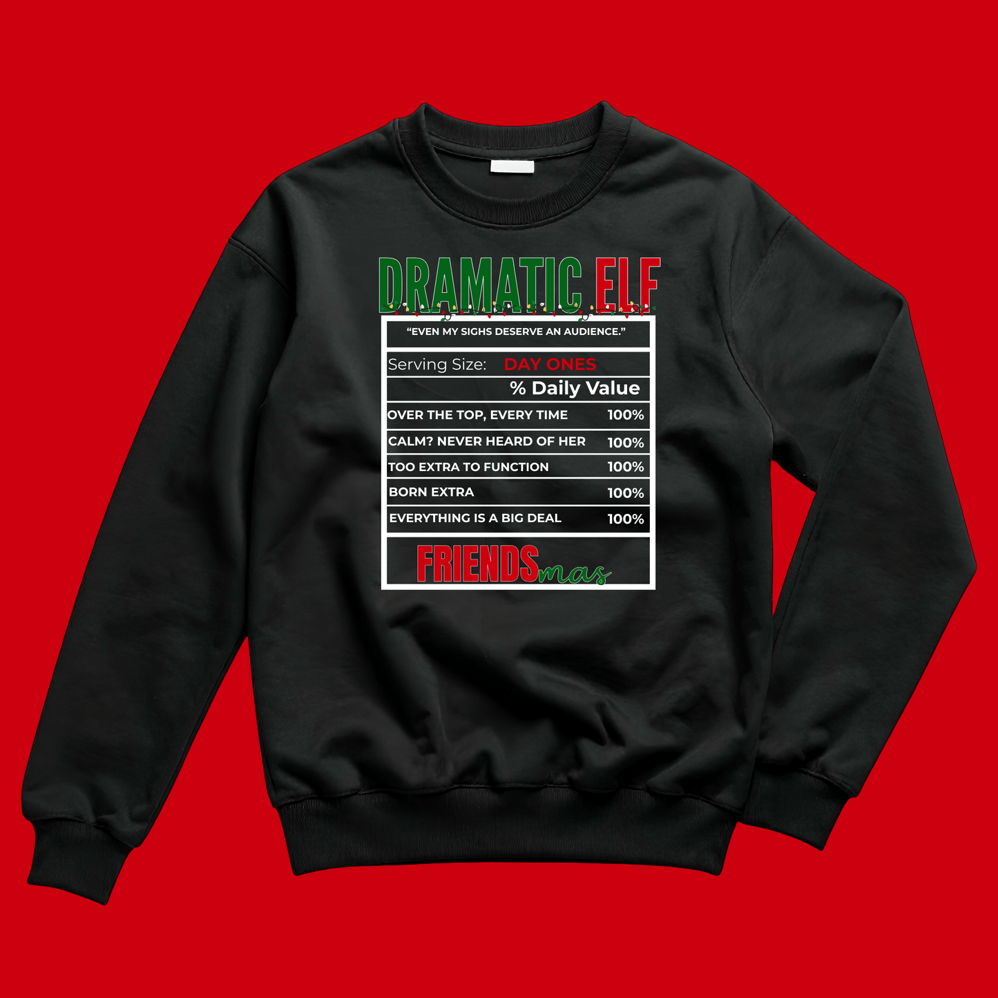 FRIENDSMAS EDITION: Black Tee & Sweatshirt Collection