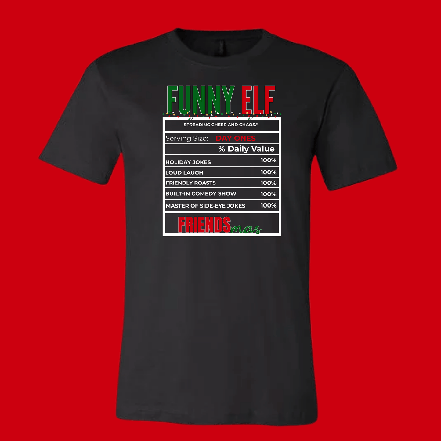 FRIENDSMAS EDITION: Black Tee & Sweatshirt Collection