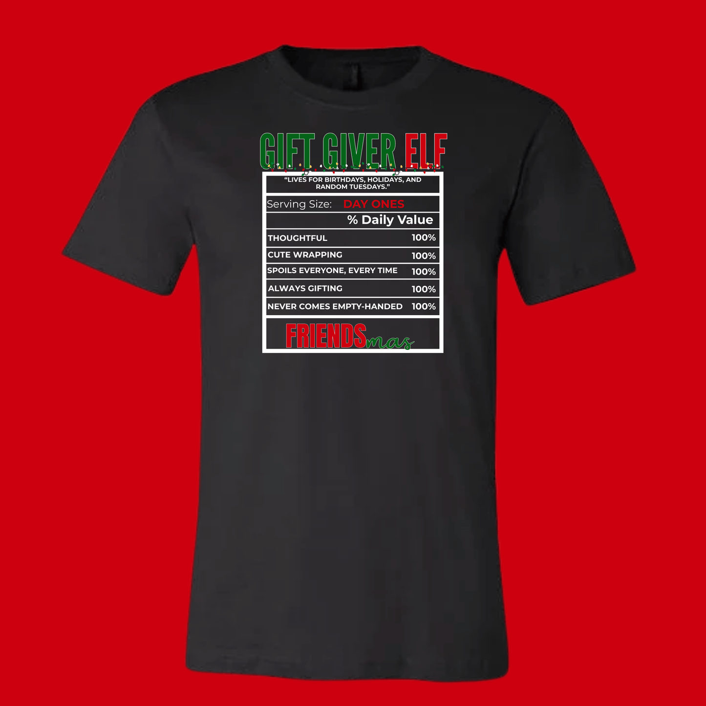 FRIENDSMAS EDITION: Black Tee & Sweatshirt Collection