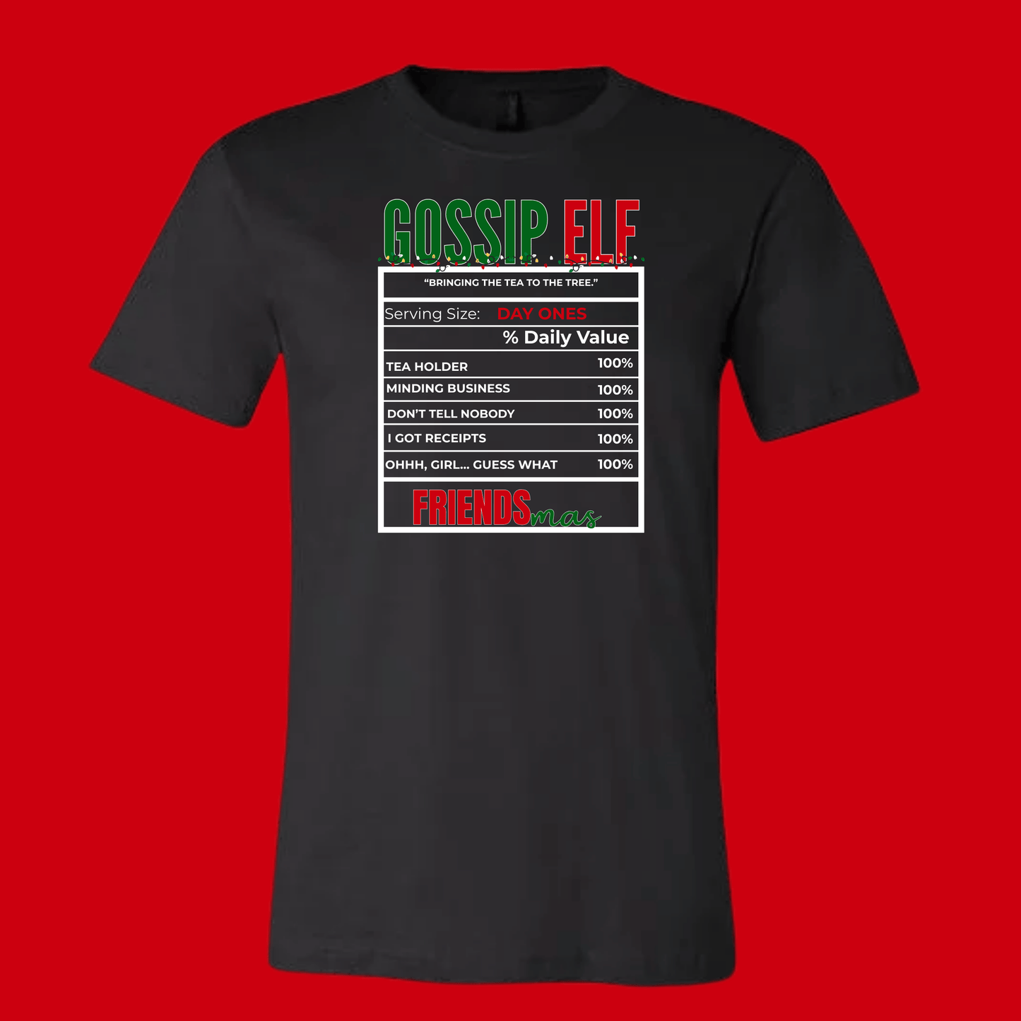 FRIENDSMAS EDITION: Black Tee & Sweatshirt Collection