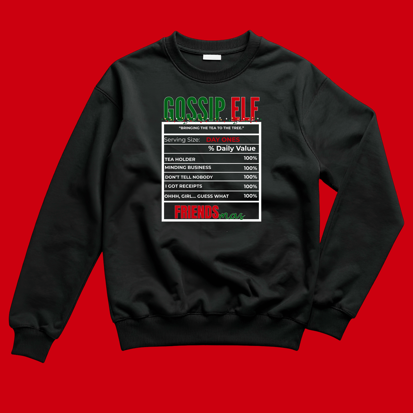 FRIENDSMAS EDITION: Black Tee & Sweatshirt Collection