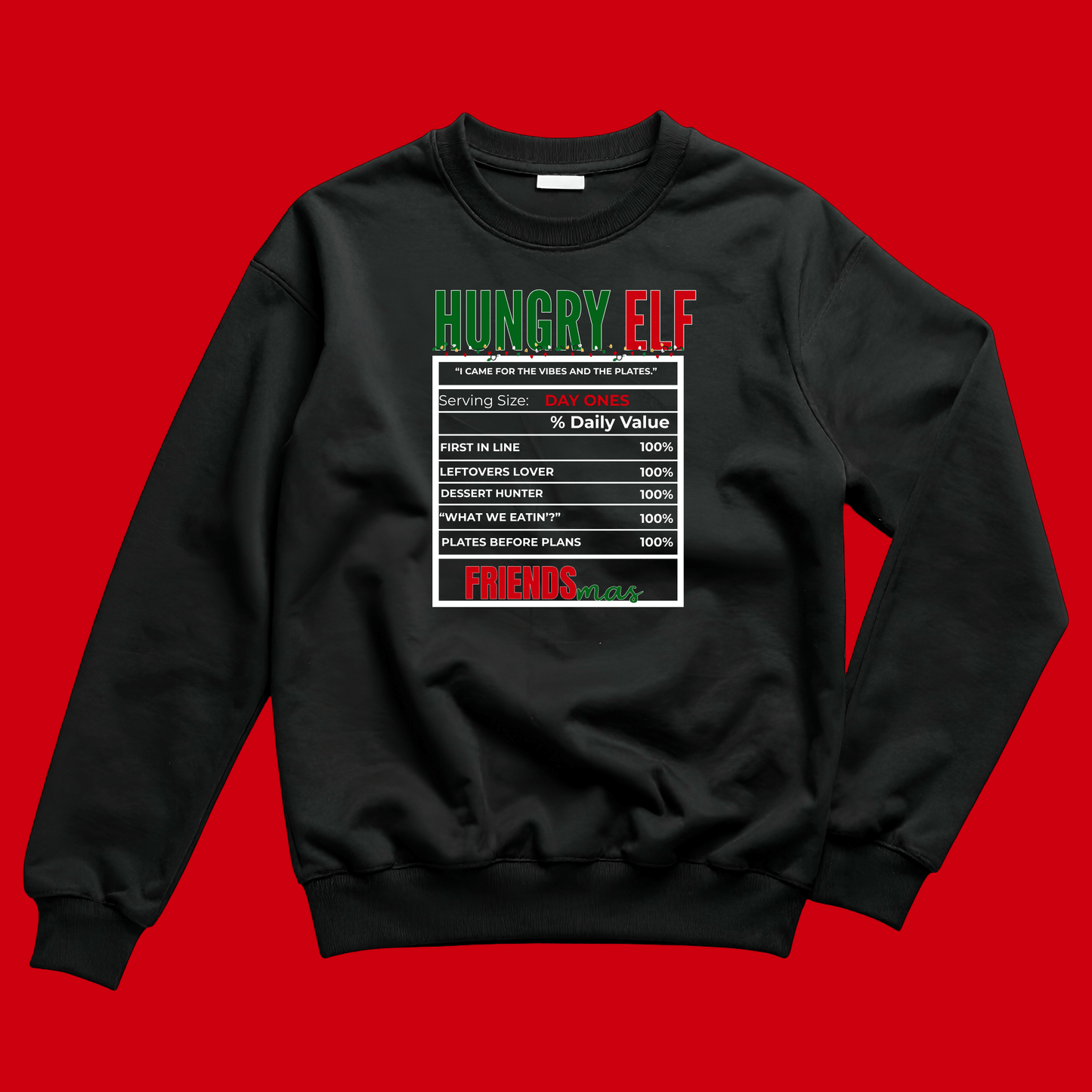 FRIENDSMAS EDITION: Black Tee & Sweatshirt Collection