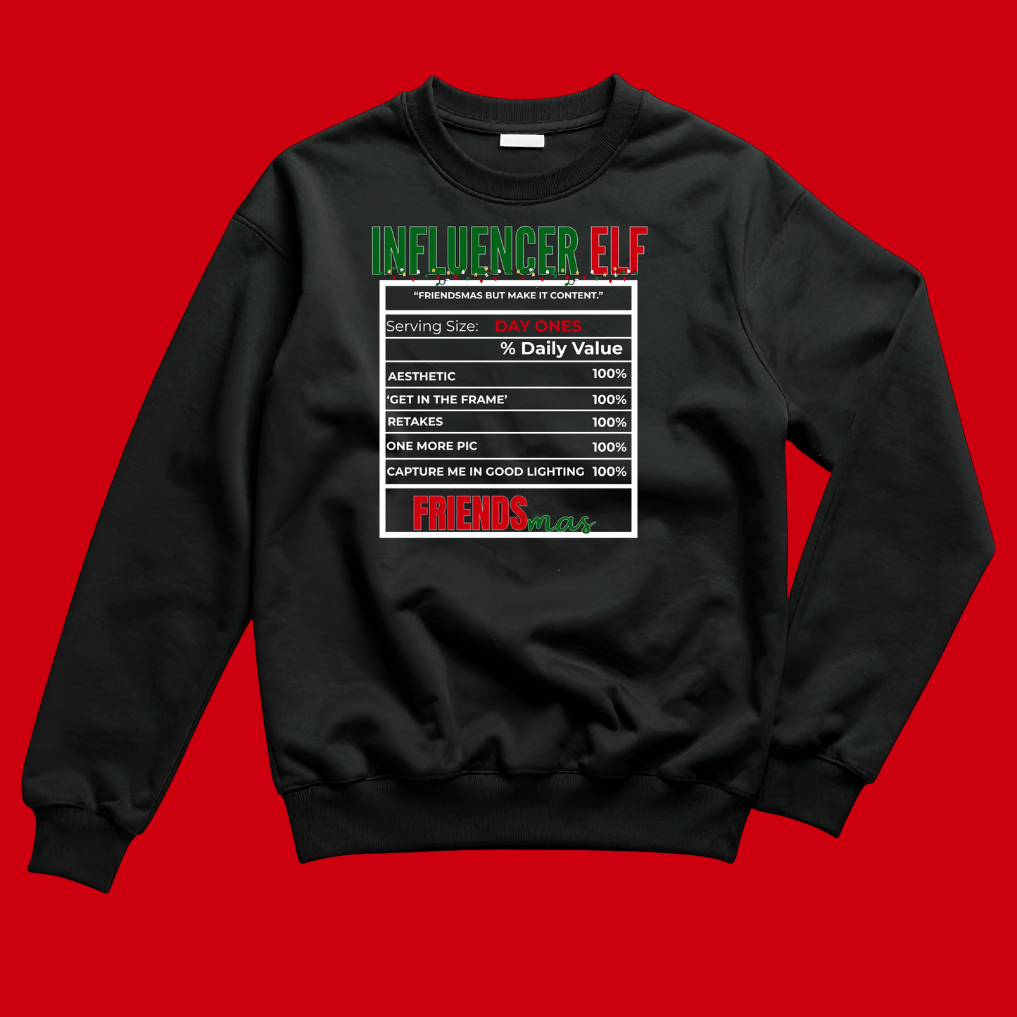 FRIENDSMAS EDITION: Black Tee & Sweatshirt Collection