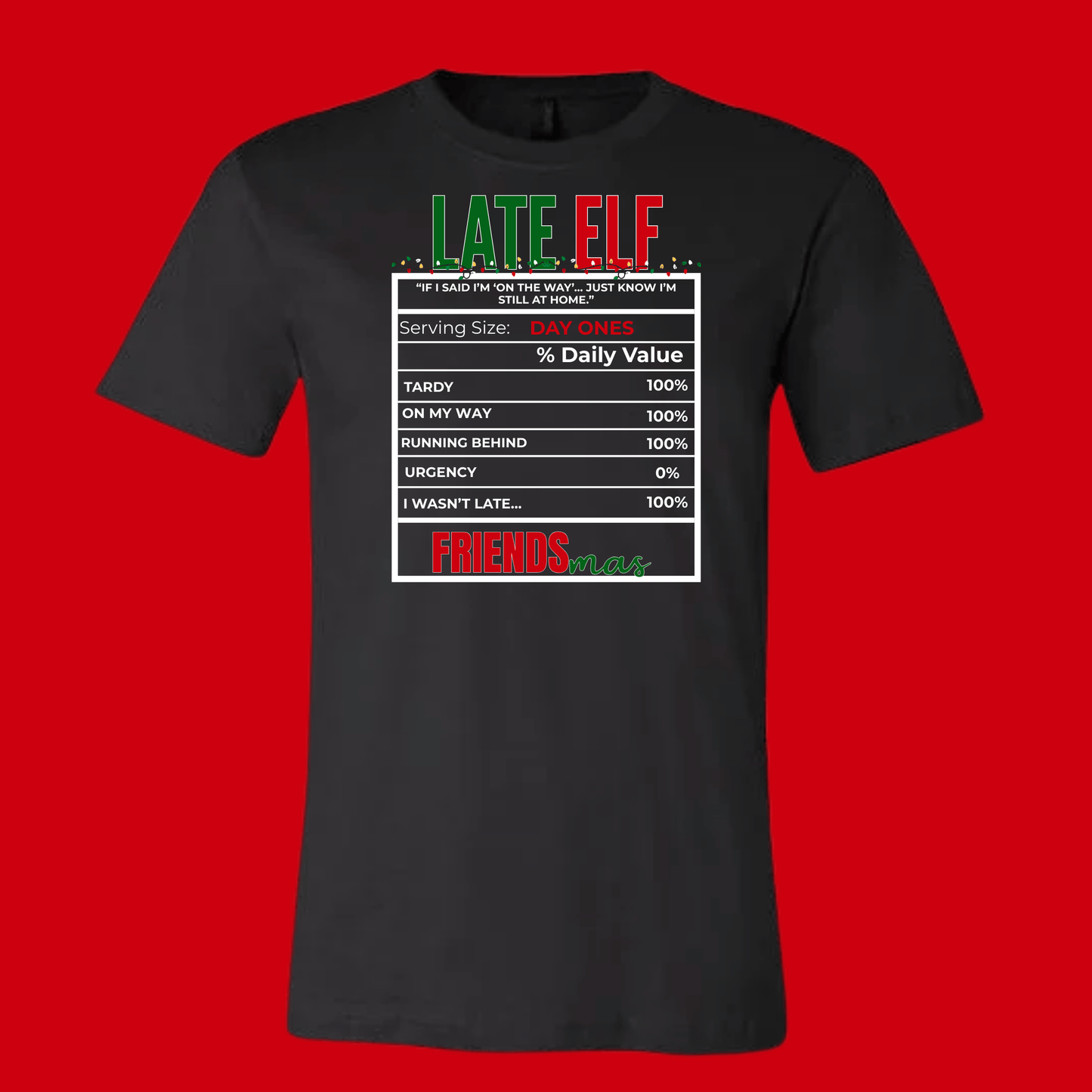 FRIENDSMAS EDITION: Black Tee & Sweatshirt Collection