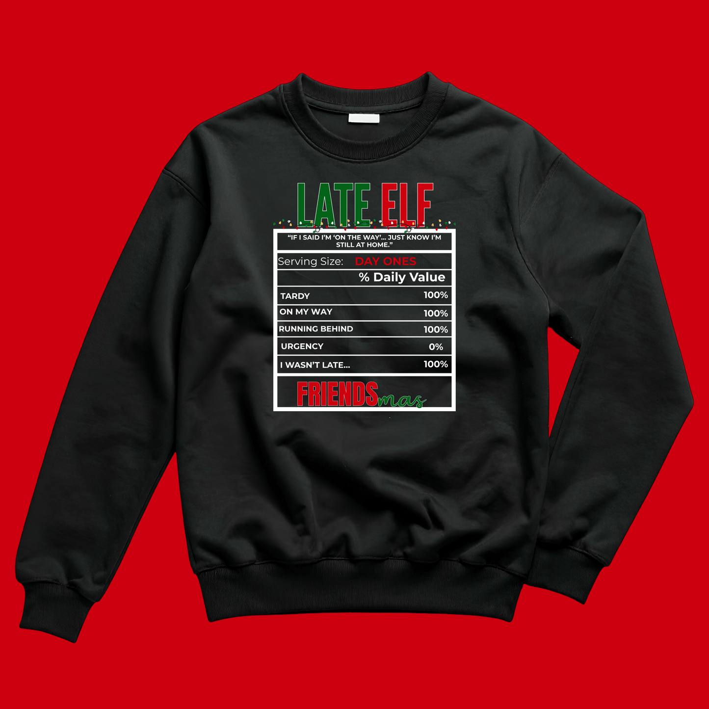 FRIENDSMAS EDITION: Black Tee & Sweatshirt Collection