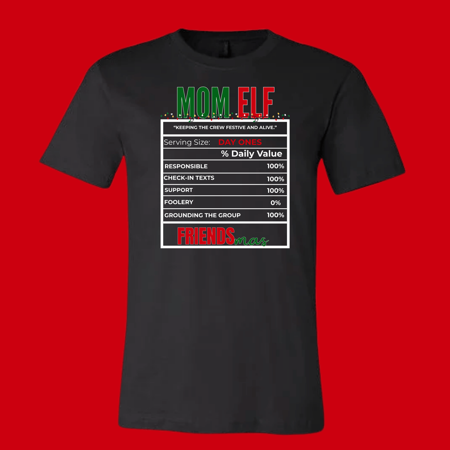 FRIENDSMAS EDITION: Black Tee & Sweatshirt Collection