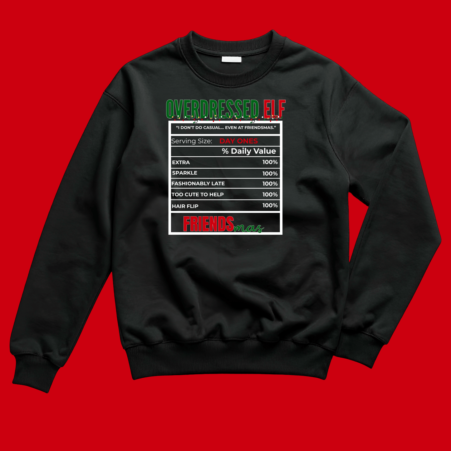 FRIENDSMAS EDITION: Black Tee & Sweatshirt Collection