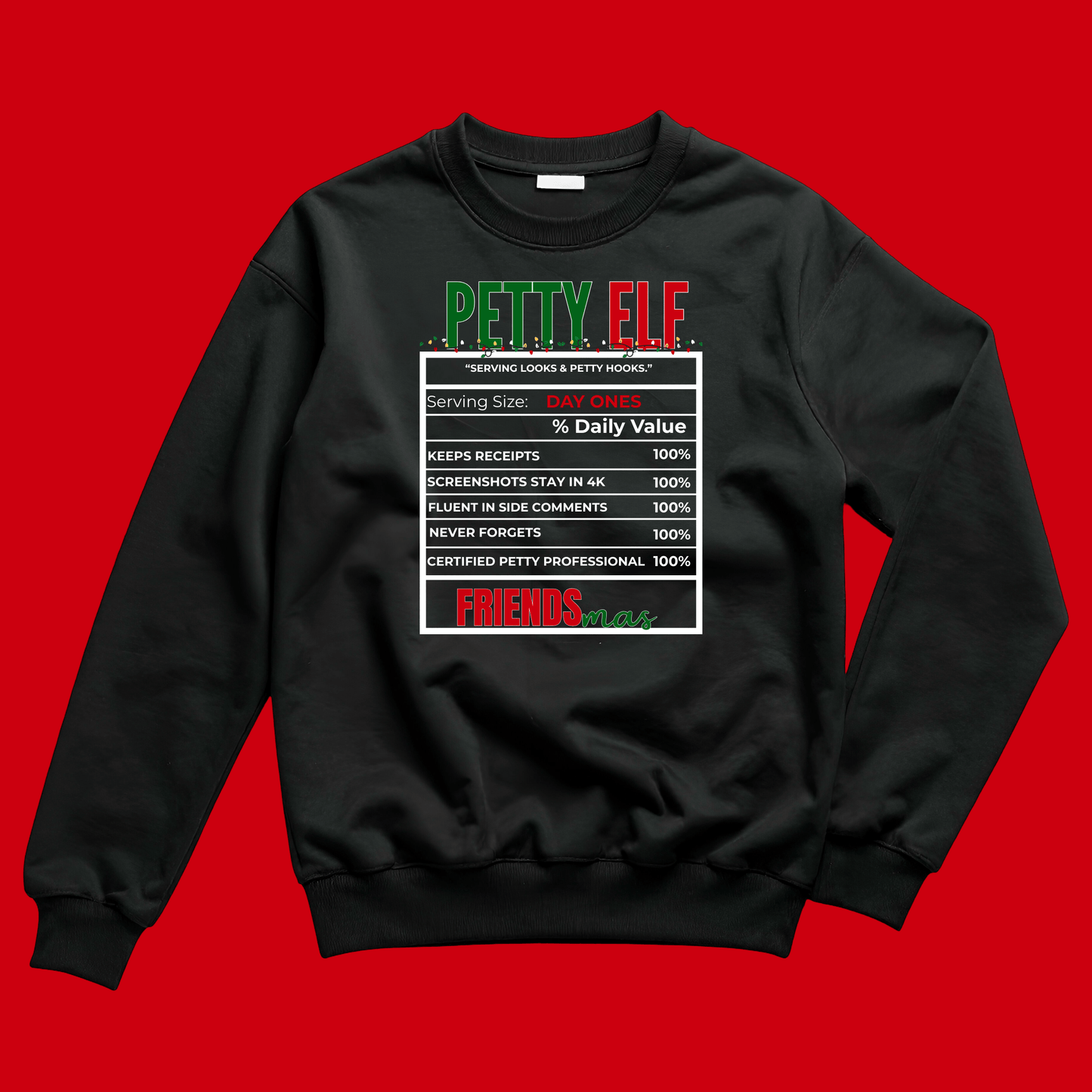 FRIENDSMAS EDITION: Black Tee & Sweatshirt Collection