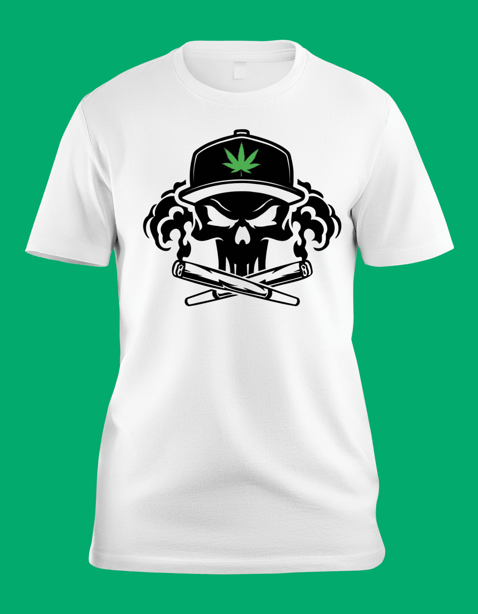 Skull Marijuana Vibes Unisex T-Shirt