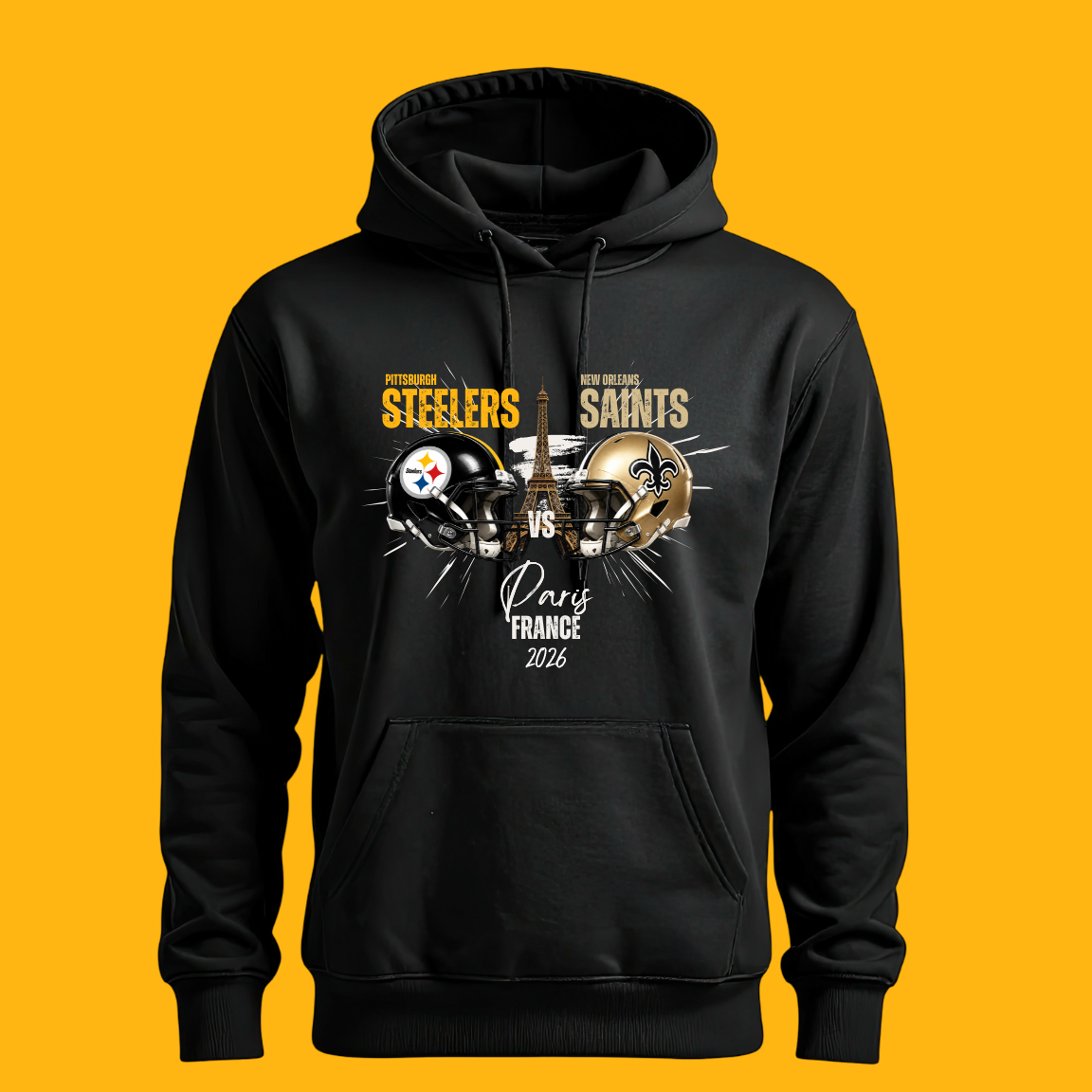 Steelers vs. Saints – Paris 2026 Game Day Tees & Hoodies