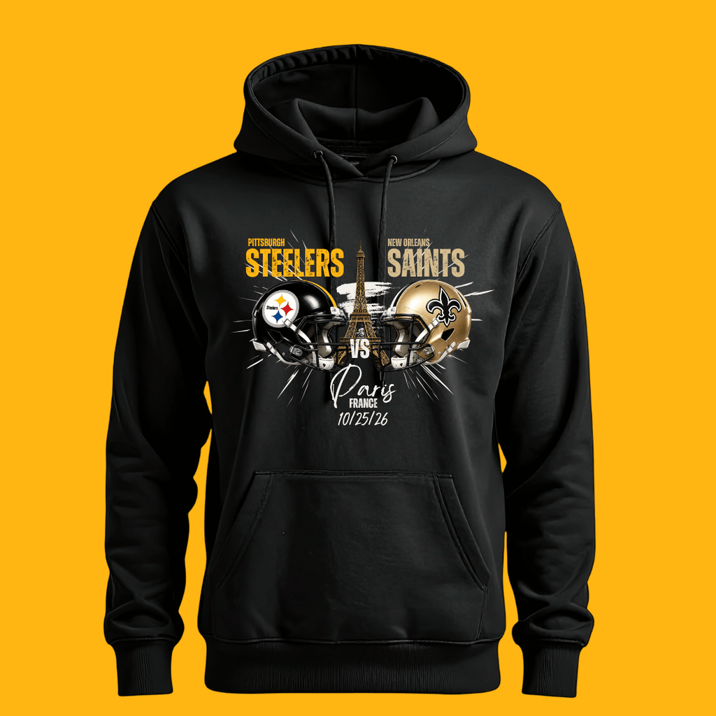 Steelers vs. Saints – Paris 2026 Game Day Tees & Hoodies