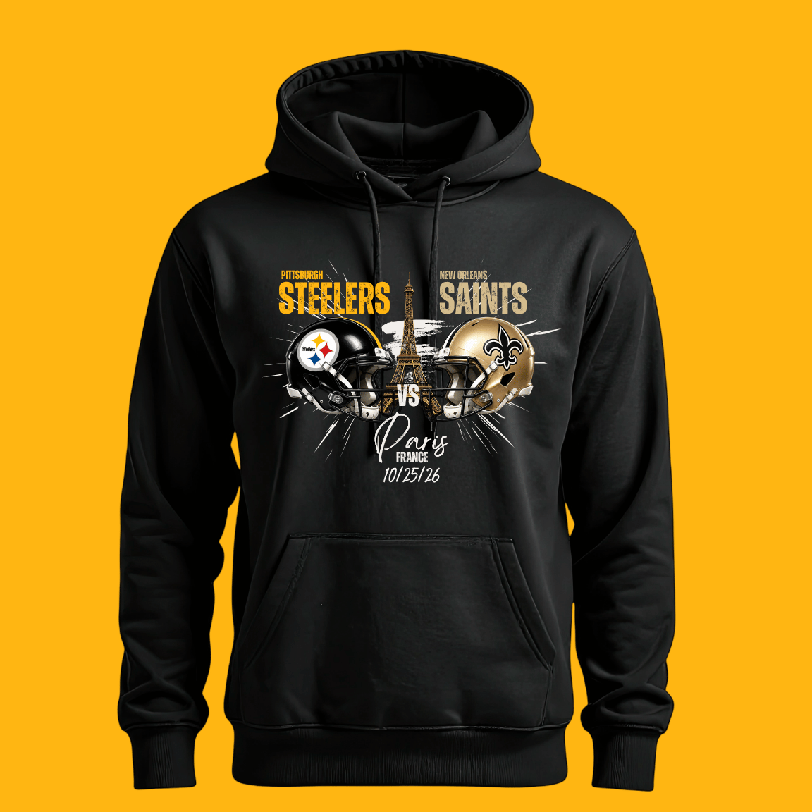 Steelers vs. Saints – Paris 2026 Game Day Tees & Hoodies
