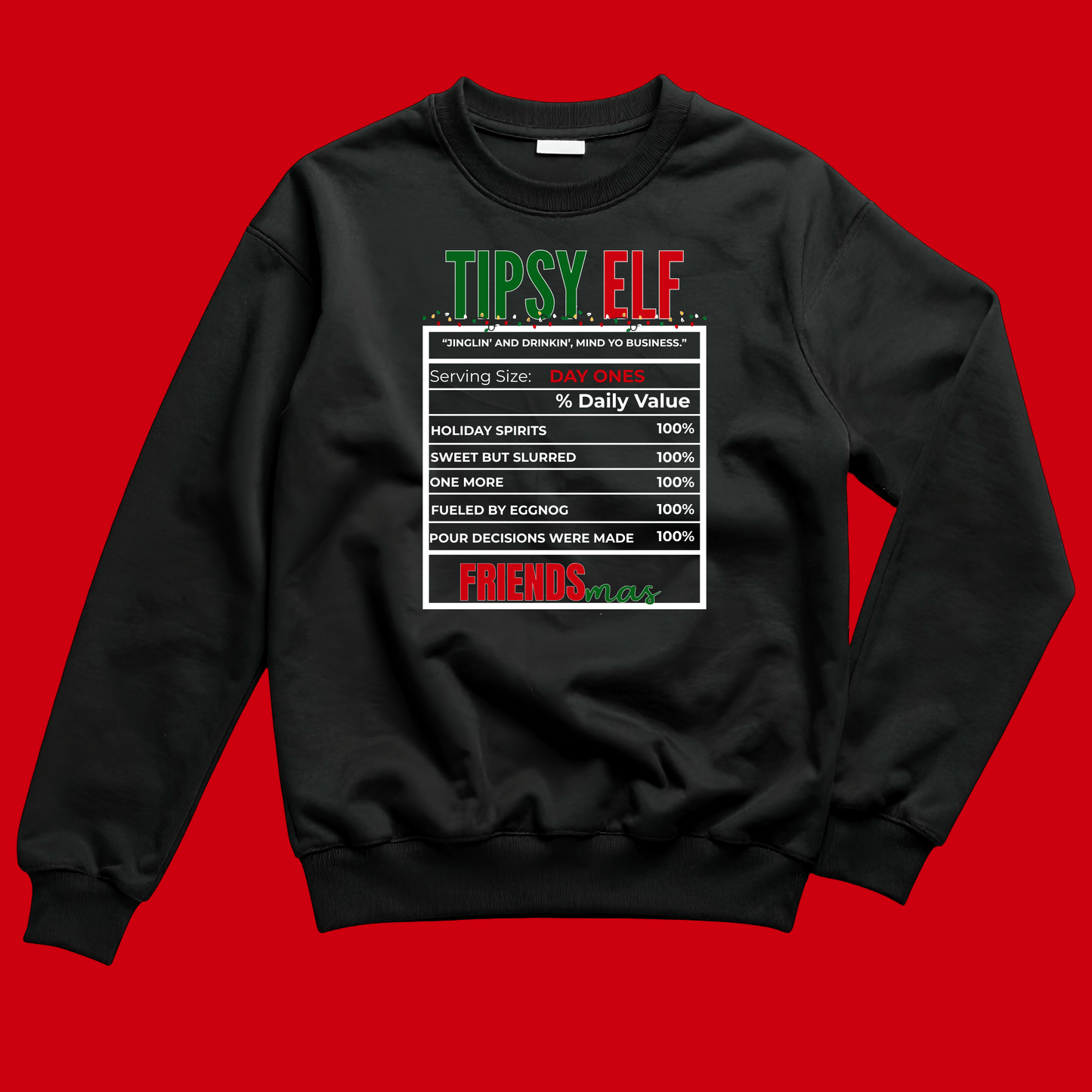 FRIENDSMAS EDITION: Black Tee & Sweatshirt Collection