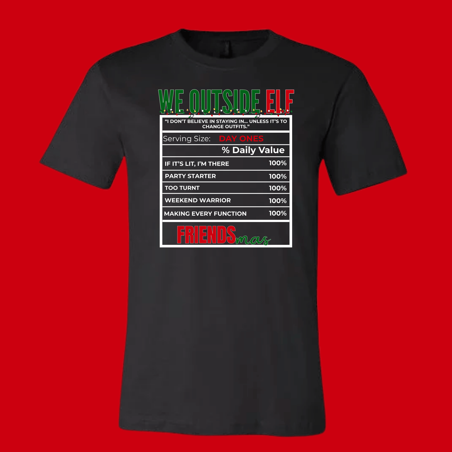 FRIENDSMAS EDITION: Black Tee & Sweatshirt Collection